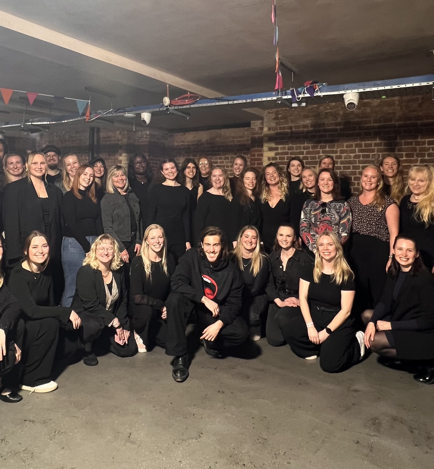 The LondonSwedes Choir with Benjamin Ingrosso backstage at Heaven, London